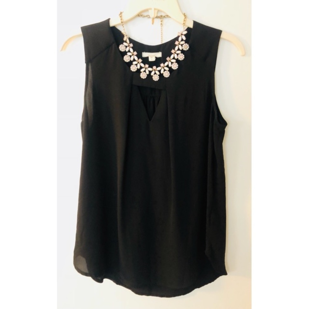 Pleione Black Cut-Out Tank
